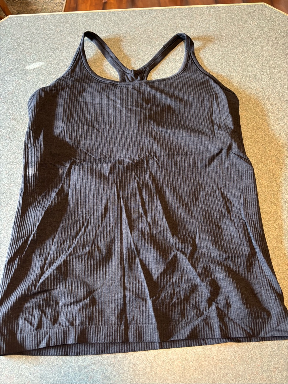 lululemon athletica Black Ribbed Racerback Tank Top
